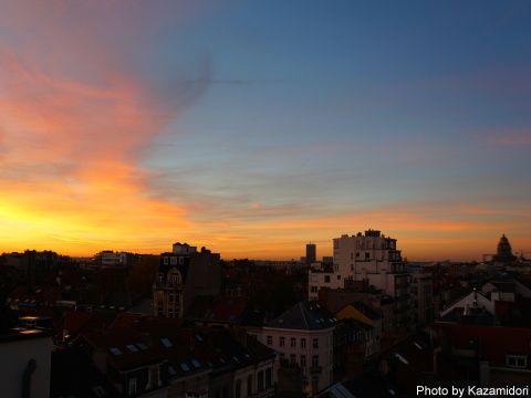 ブリュッセル夕景
